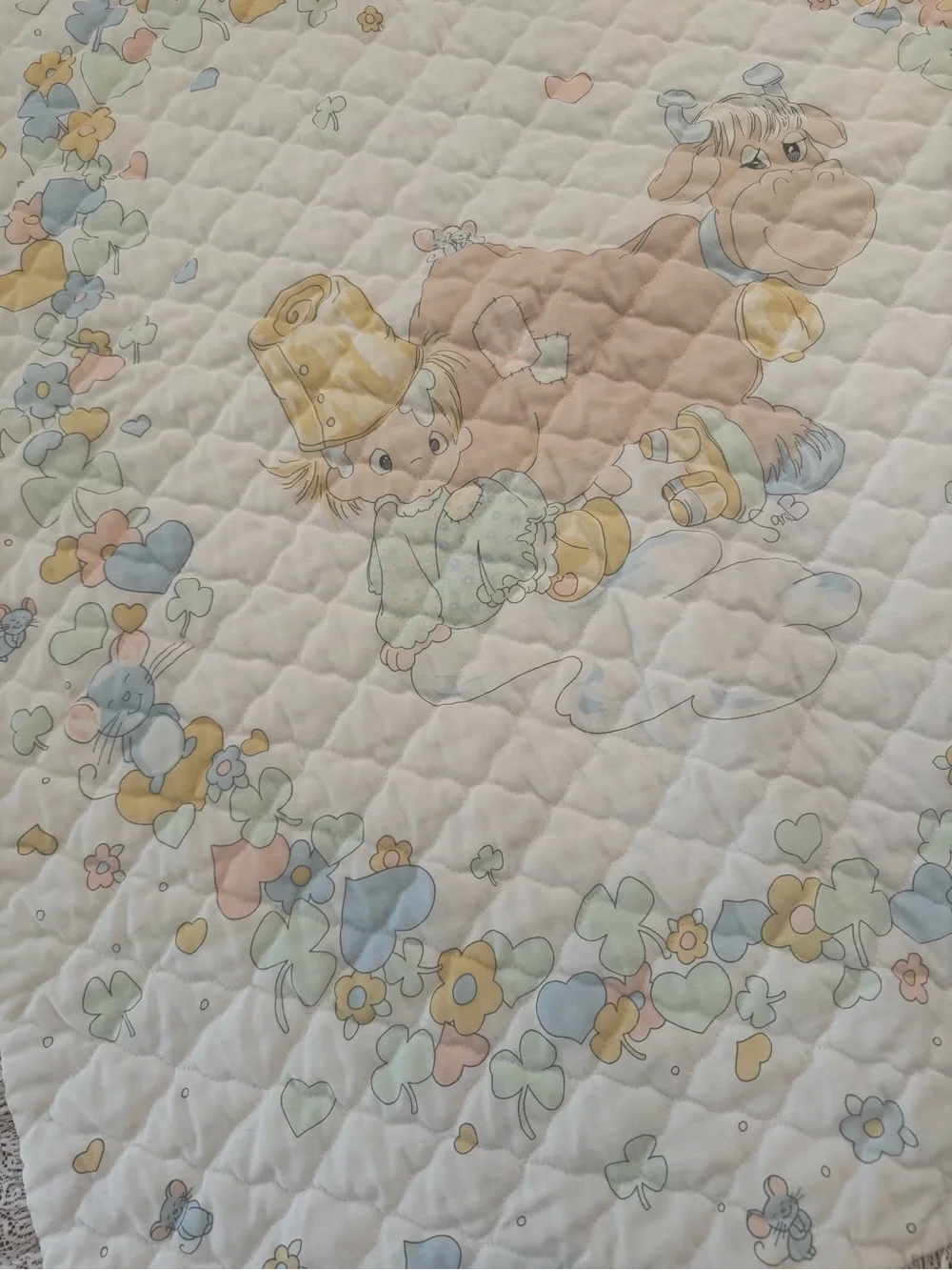 Baby Quilted Blanket in Pastel Multicolor